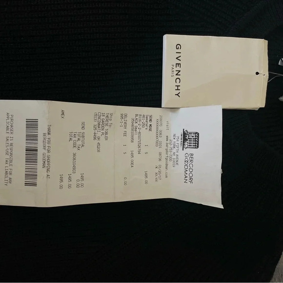 Givenchy Black, Red and White Striped Tie Waist Sweater Size S - Picture 3 of 10